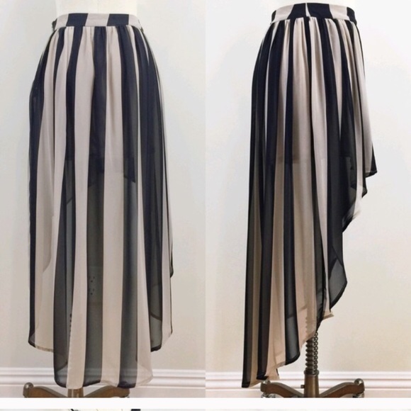 High low striped skirt - Picture 2 of 2
